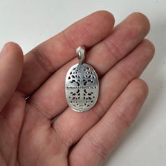 Chrome Hearts 'Oval Cross' Silver Pendant