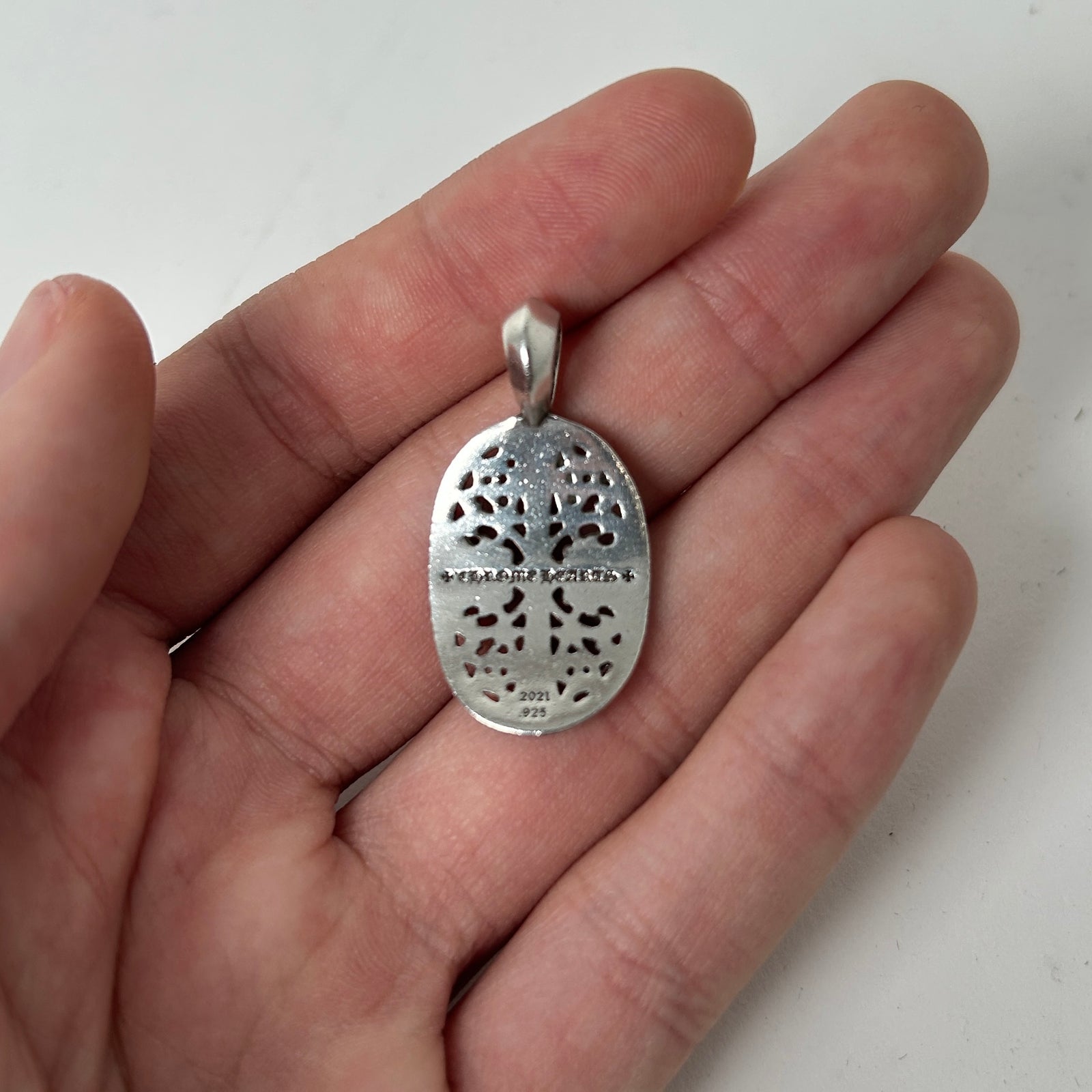 Chrome Hearts 'Oval Cross' Silver Pendant