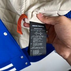 Heron Preston Blue Varsity Jacket Size L
