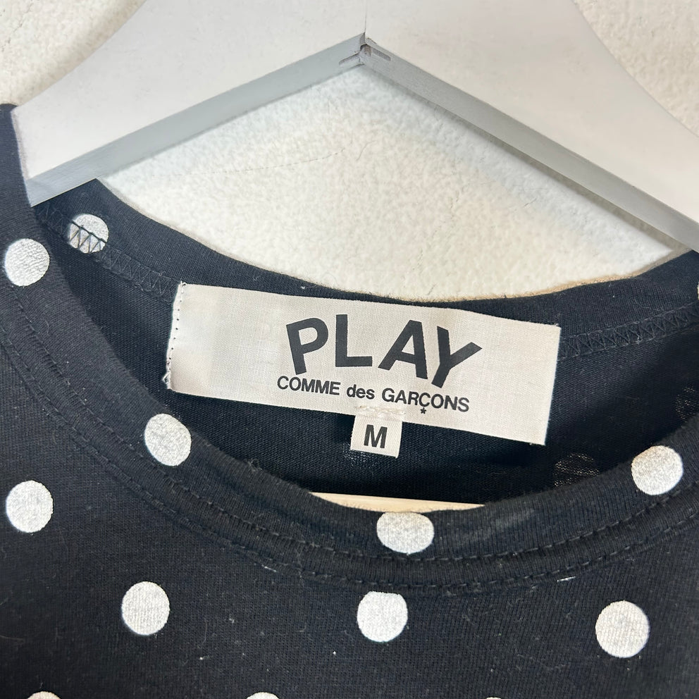 CDG Play Polka Dot Heart Longsleeve Size M