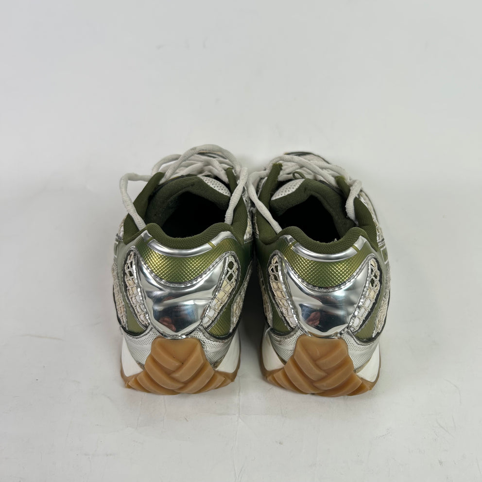 Bottega Veneta Green Mesh Orbit Sneaker