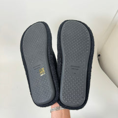 Balenciaga Black Hotel & Resorts Cloth Sandals Size 45