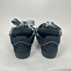 Lanvin Black Reflective Curb Sneakers Size 42