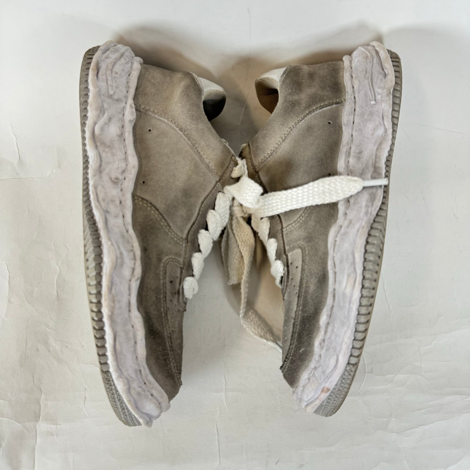MMY Grey Brushed Suede Wayne Sneakers Size 42