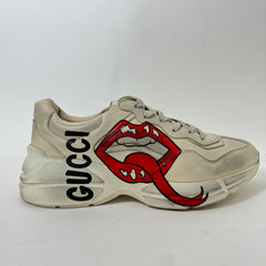 Gucci Rhyton Mouth Print Leather Sneaker Size 10.5