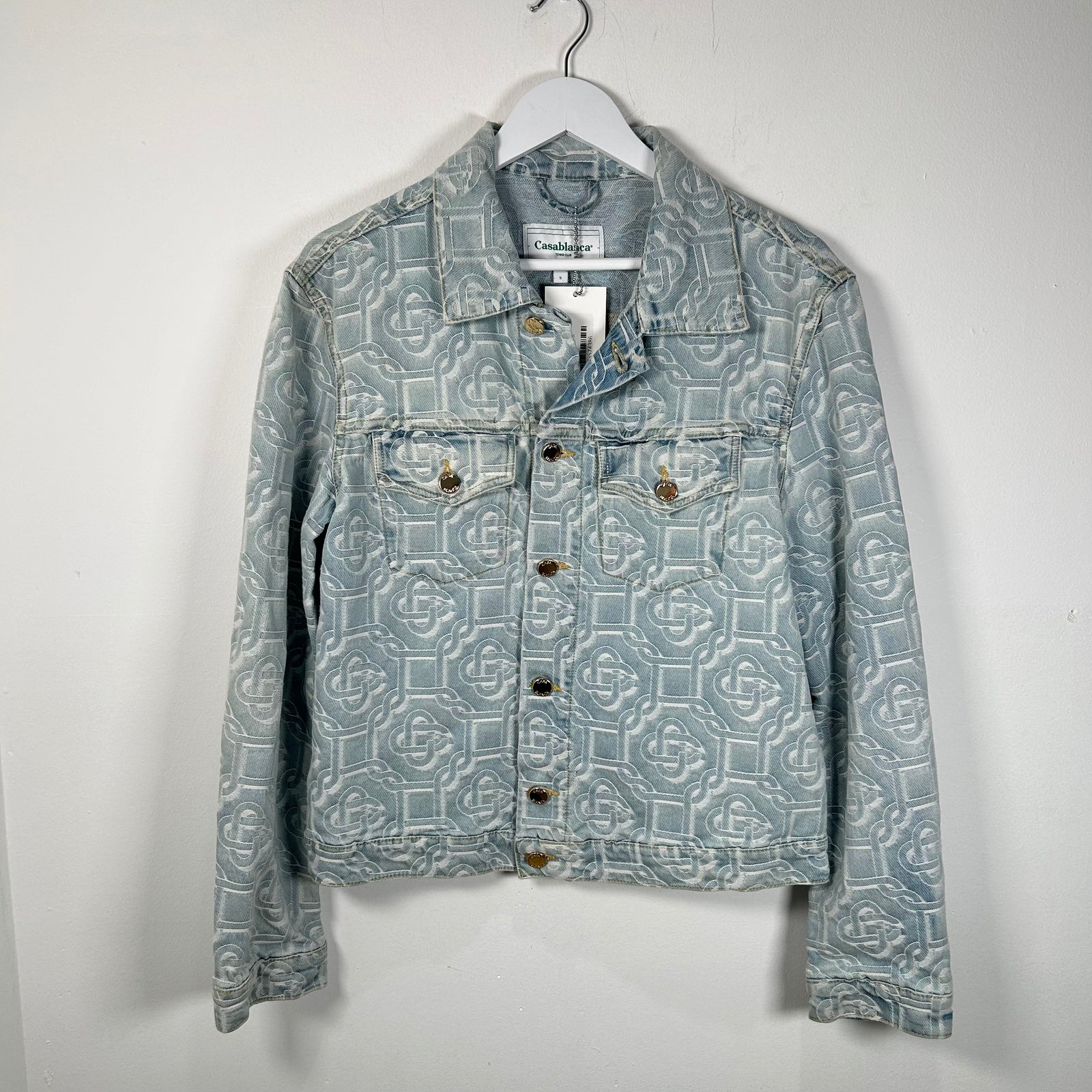 Casablanca Monogram Lightwash Denim Jacket Size S