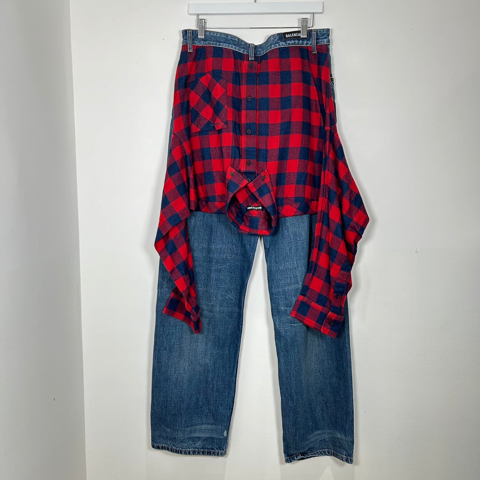 Balenciaga Flannel Shirt Jeans Size M