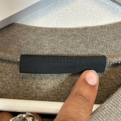 Fear Of God Essentials Grey University Logo Crewneck Size M