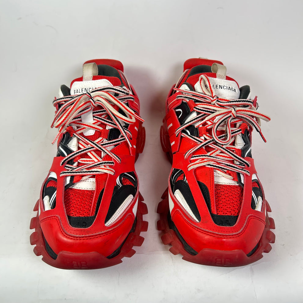 Balenciaga Red/Black Track Sneakers