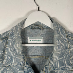 Casablanca Monogram Lightwash Denim Jacket Size XXL