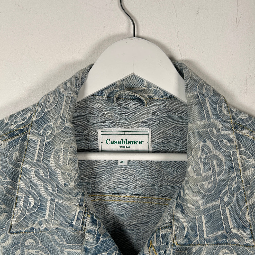 Casablanca Monogram Lightwash Denim Jacket Size XXL