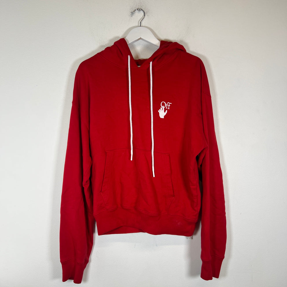 Off-White Red Cut Out Arrows Hoodie Size S
