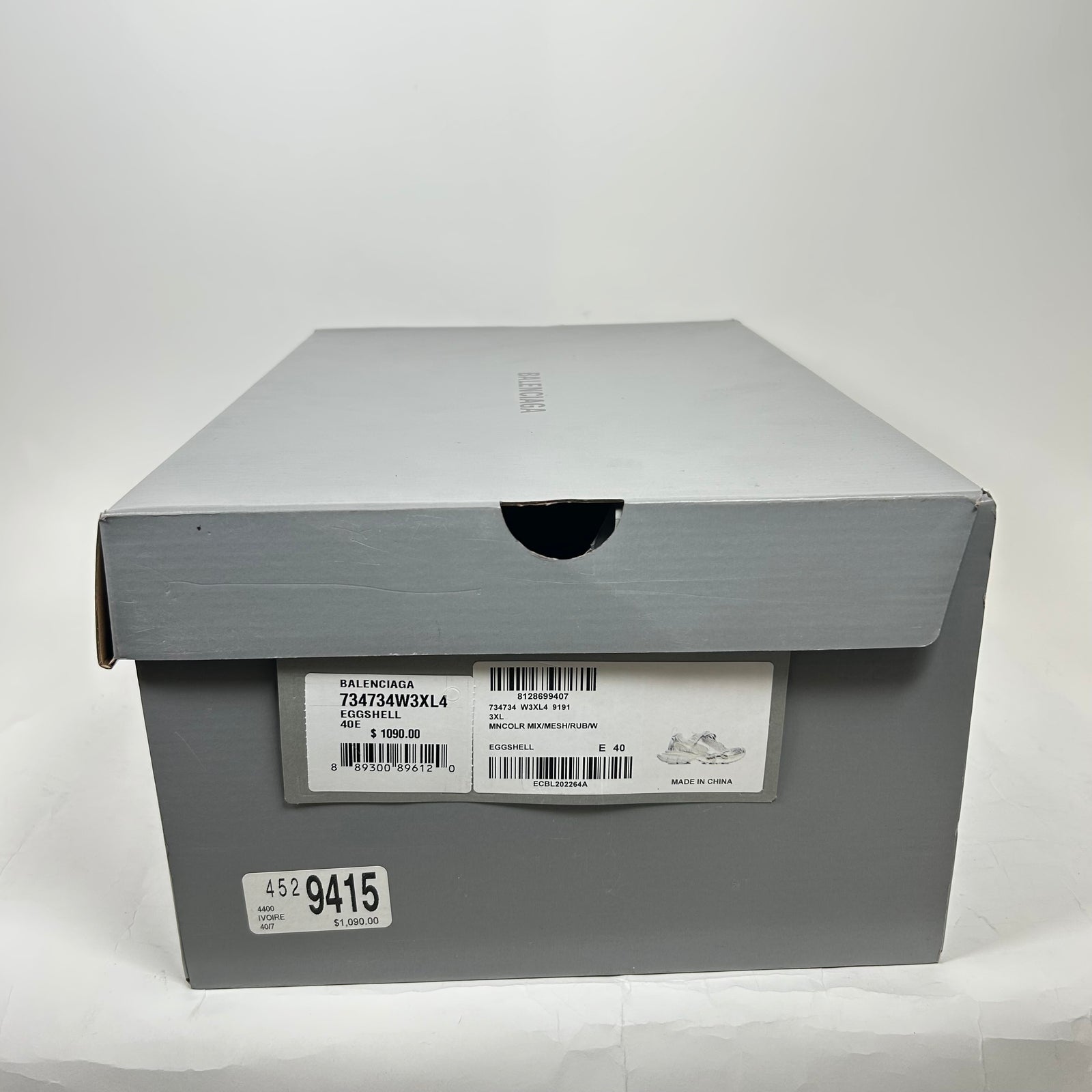 Balenciaga Grey Egg Shell 3XL Sneaker Size 40