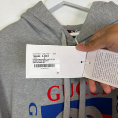 Gucci Grey/Blue Interlocking G Hoodie