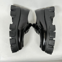 Prada Black Pointy Monolith Loafer Size 37.5
