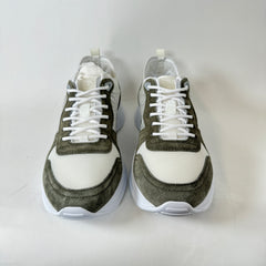 Dior B25 Green Oblique Suede Runners Size 46