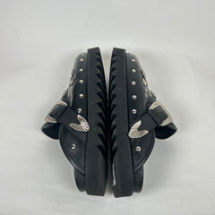 Toga Virilis Black Metal Sabot Loafer Size 43