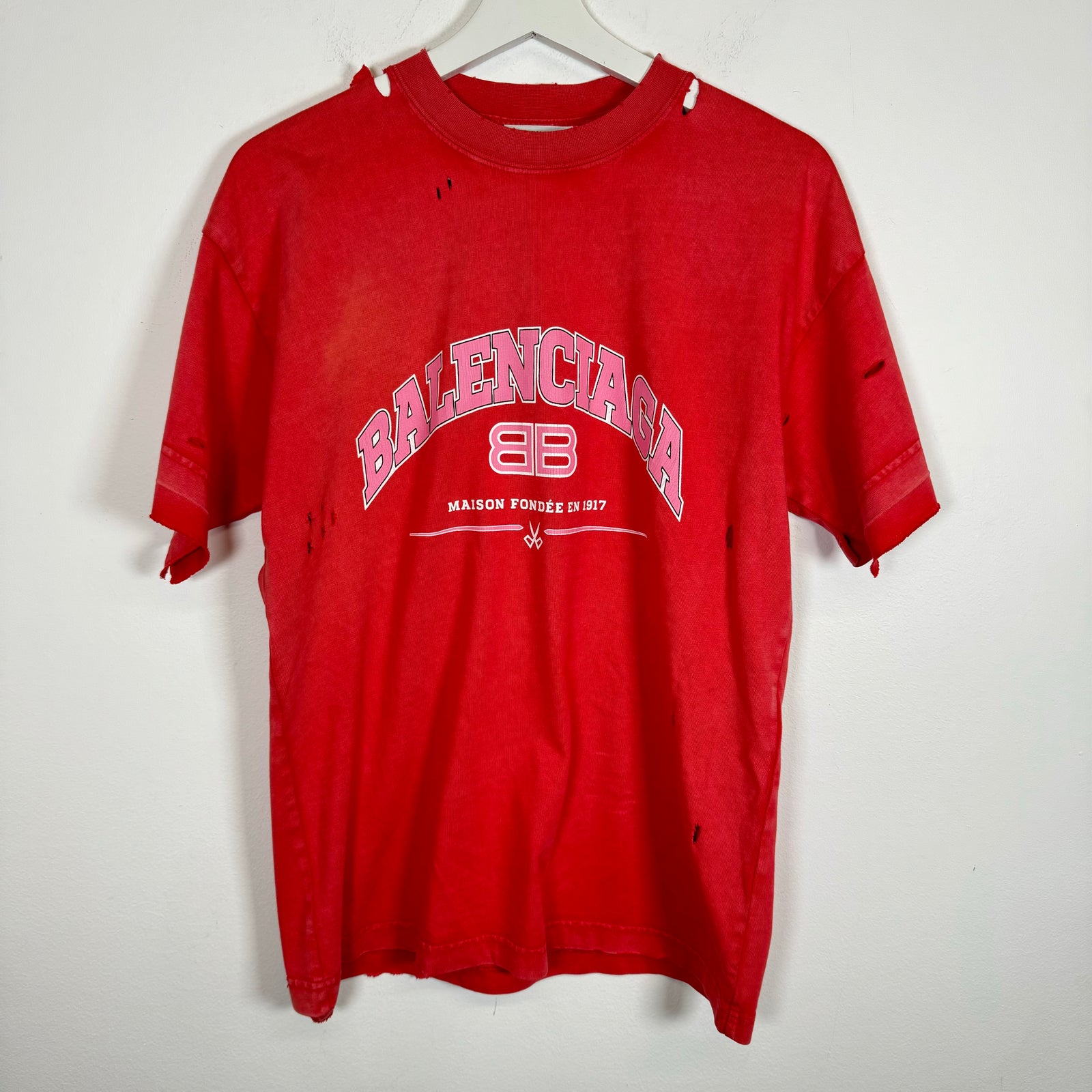 Balenciaga Peach Maison BB Tee Size XS