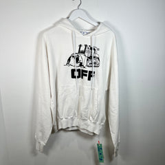 Off White Construction Graphic Hoodie Size XL
