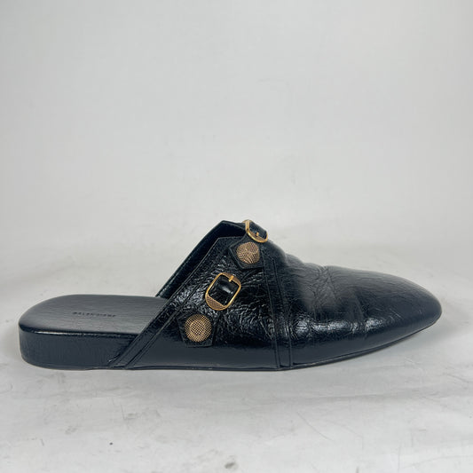 Balenciaga Black Cosy Cagole Mules Size 42