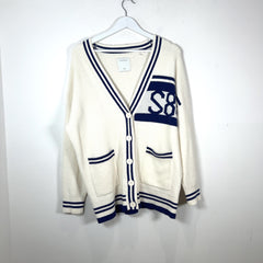 Sandro S84 Logo Button-Up Sweater
