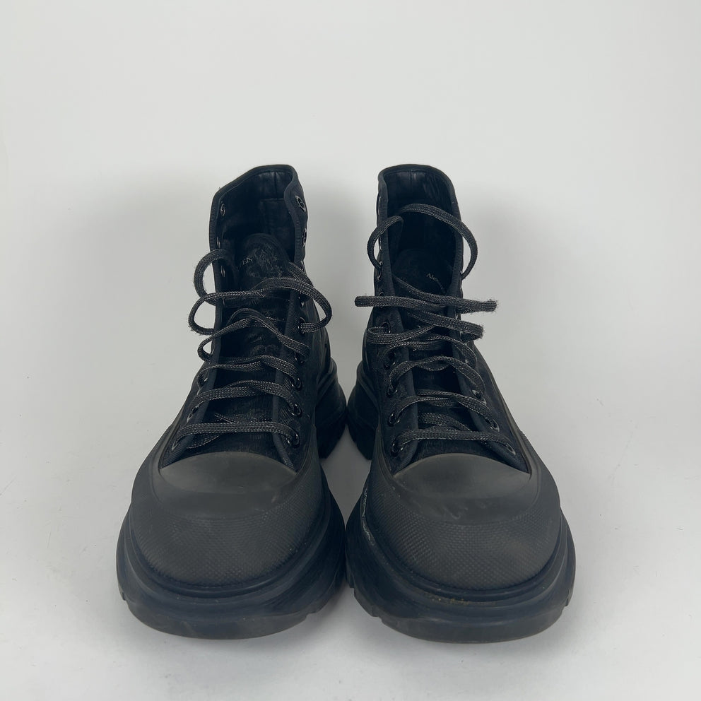 Alexander McQueen Floral Tread Slick Boots