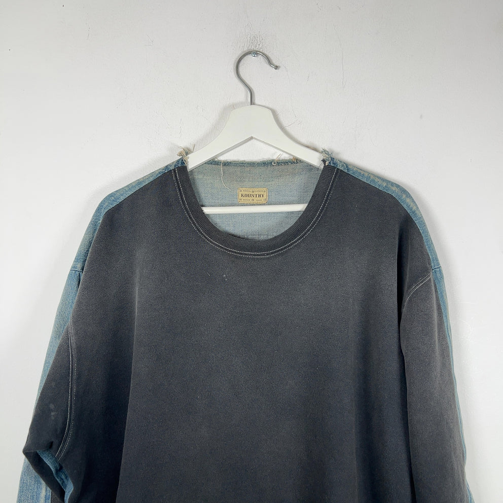 Kapital 'Anjuna MC' Patch Hybrid Sweatshirt