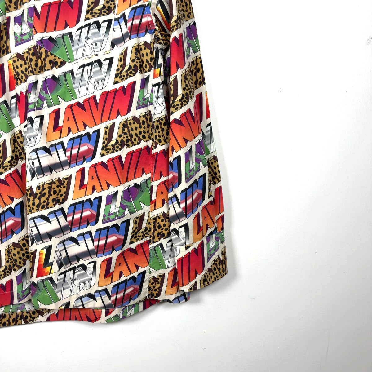 Lanvin Multi Print Logo Button Up Shirt