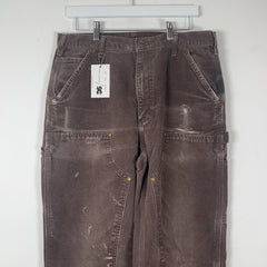 Carhartt Faded Brown Distressed 'Double Knee' Carpenter Pants