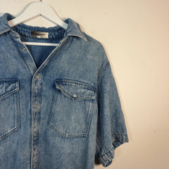 Isabel Marant Pearl Snap Button-Up Denim Shirt