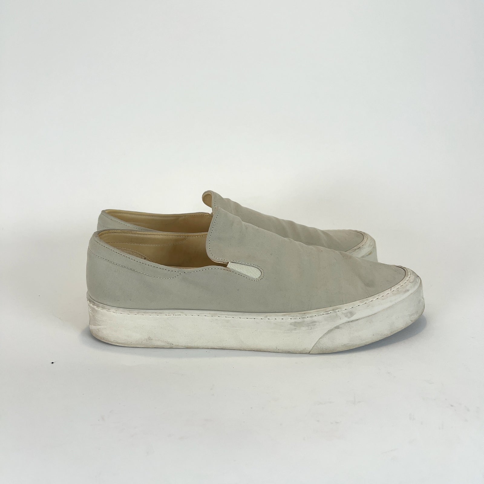 The Row Canvas Low-Top Slip-On Lowtop Sneakers