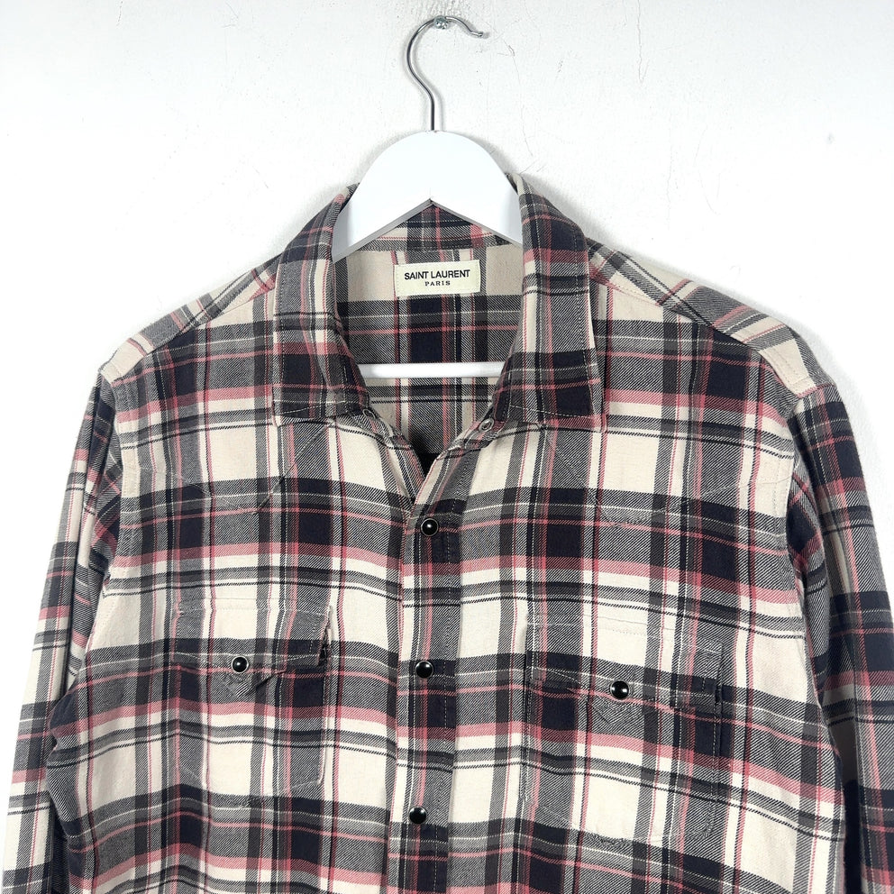 Saint Laurent Western Snap Flannel Shirt
