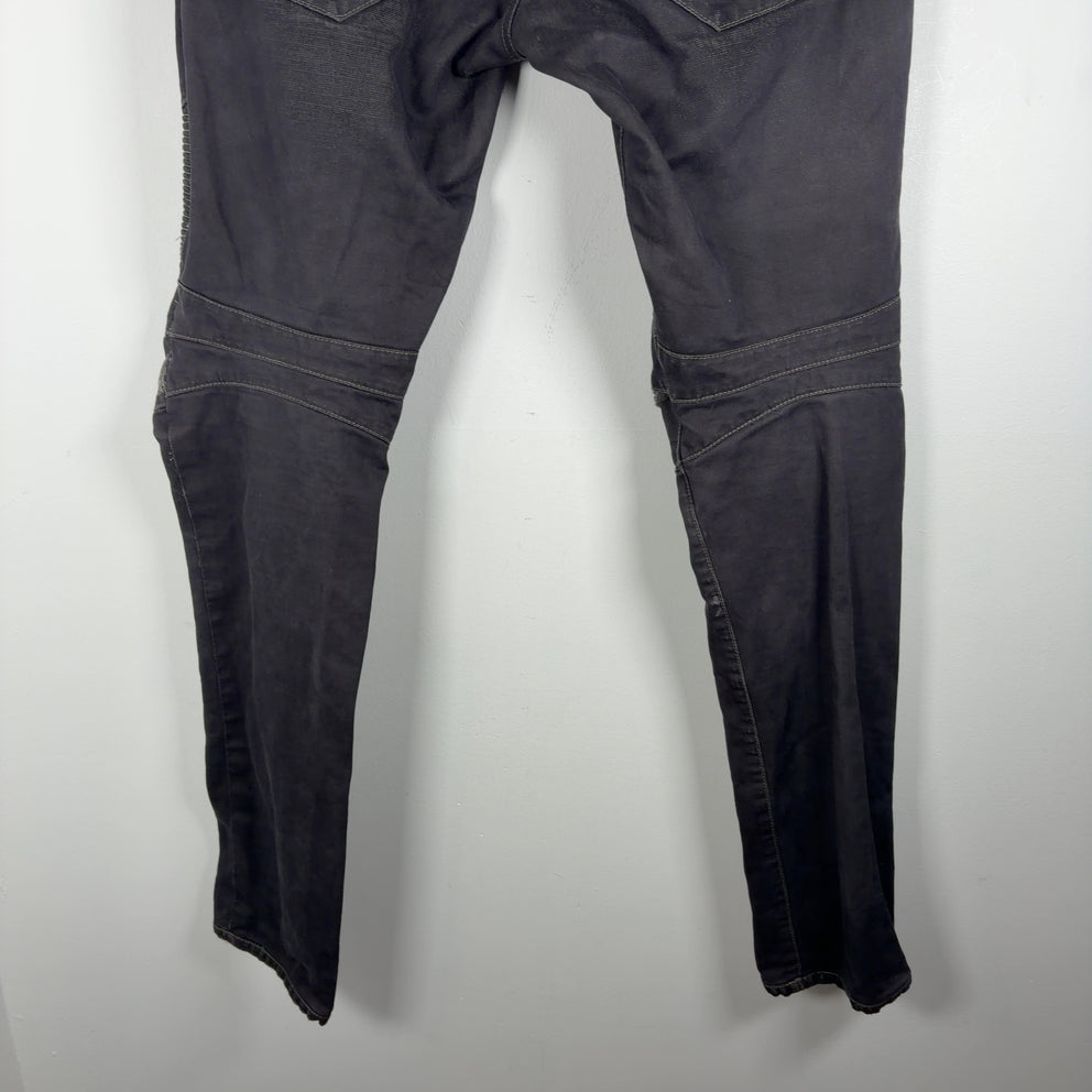 Balmain Distressed Repair Biker Jeans