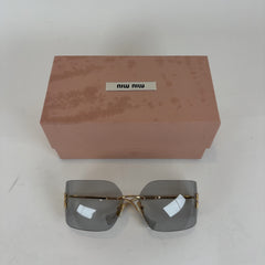 Miu Miu Wraparound Logo Sunglasses
