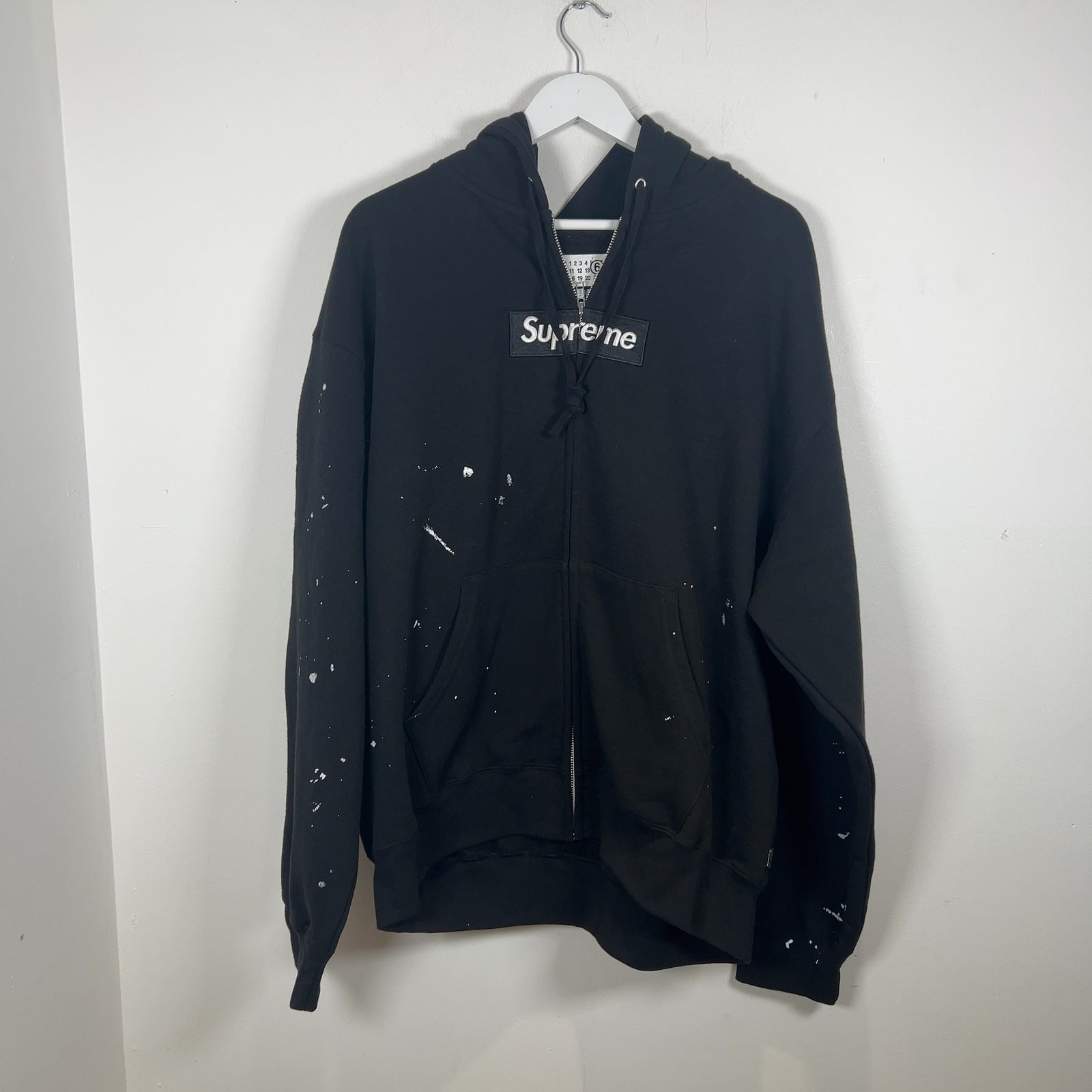 Supreme x MM6 Maison Margiela Box Logo Zip-Up Hoodie