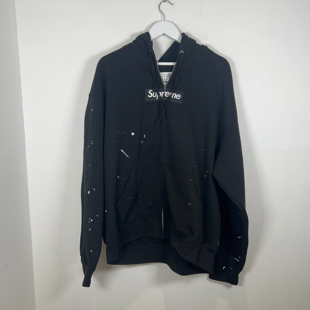 Supreme x MM6 Maison Margiela Box Logo Zip-Up Hoodie