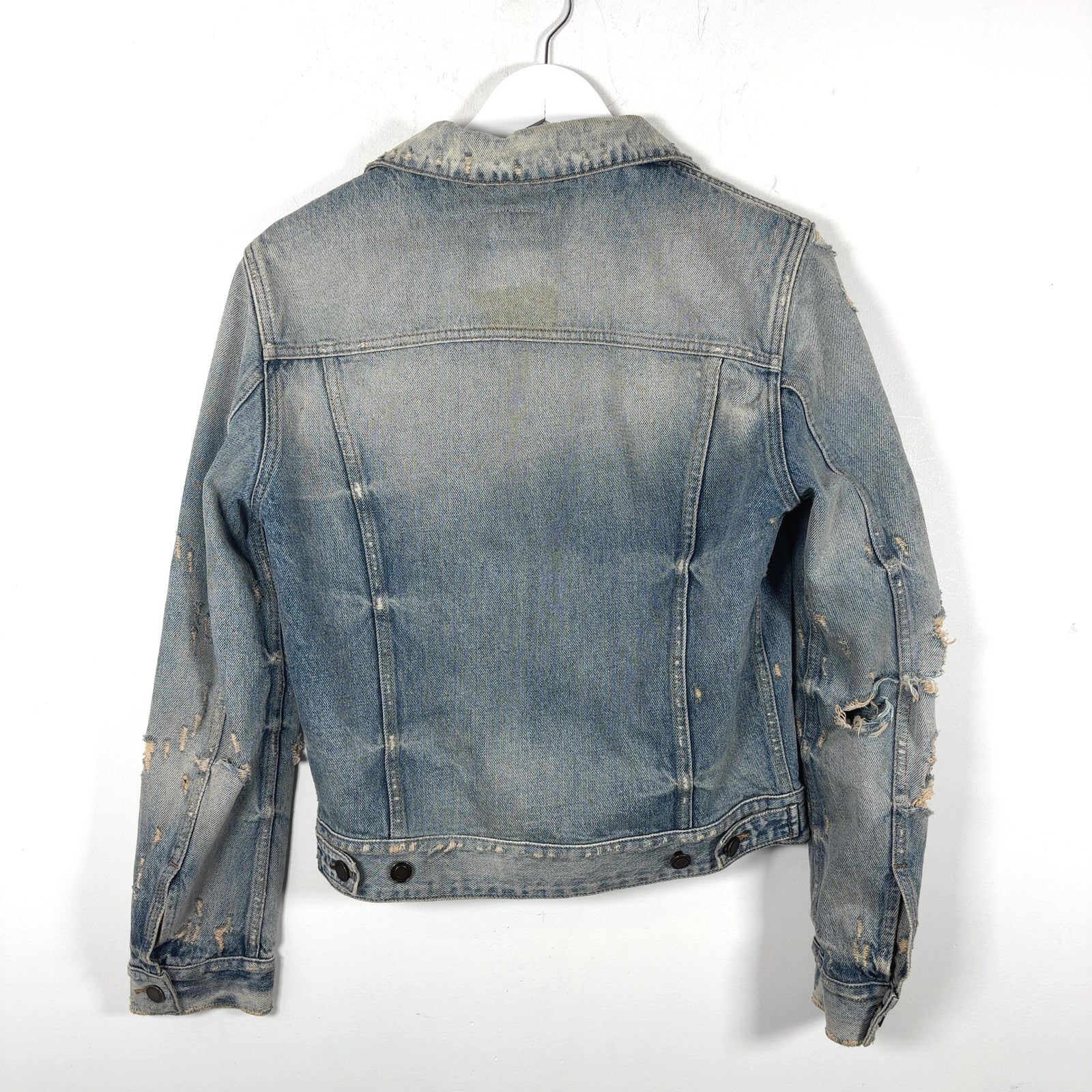 Saint Laurent SS21 Distressed Denim Jacket