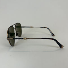 Bottega Veneta Braided Leather Aviator Sunglasses