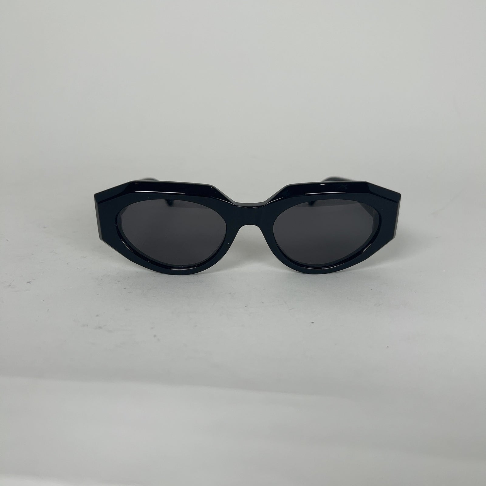 Bottega Veneta Structured Cat Eye Logo Sunglasses