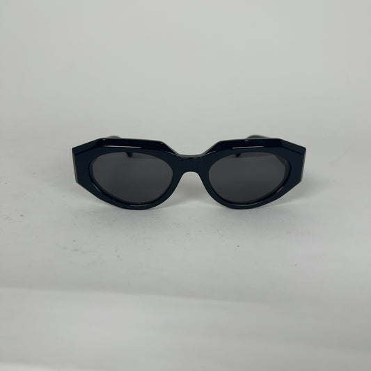 Bottega Veneta Structured Cat Eye Logo Sunglasses