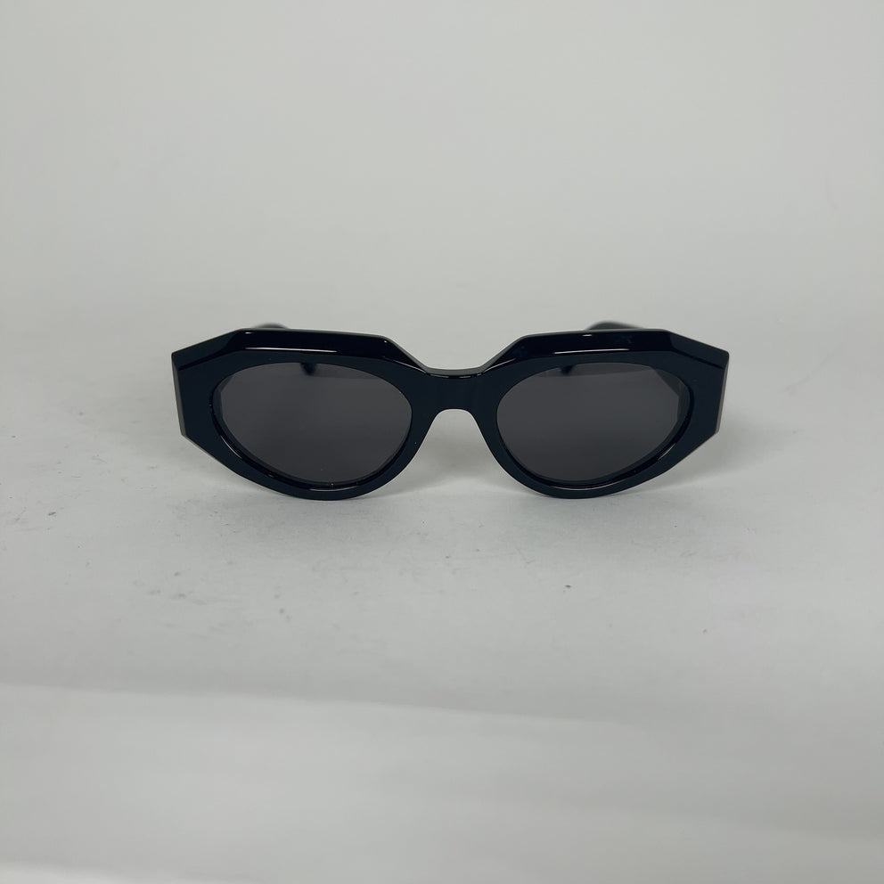 Bottega Veneta Structured Cat Eye Logo Sunglasses