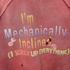 Raspberry Hills x Greedy Unit 'Mechanically Inclined' Graphic Distressed T-Shirt