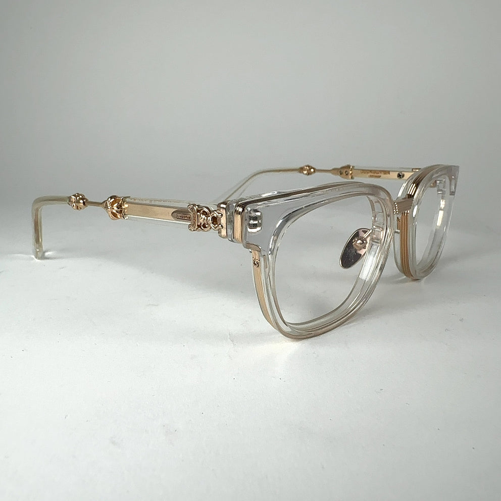 Chrome Hearts 'Duck Butter' Gold/Clear Frame Glasses