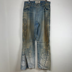 Satoshi Nakamoto Enduro Padded Distressed Lightwash Jeans