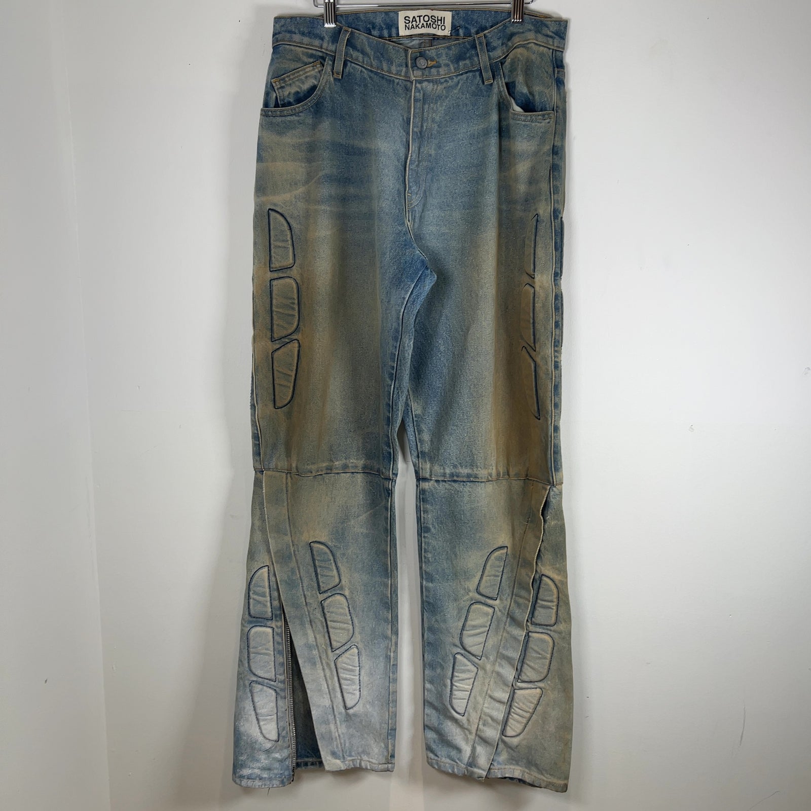 Satoshi Nakamoto Enduro Padded Distressed Lightwash Jeans