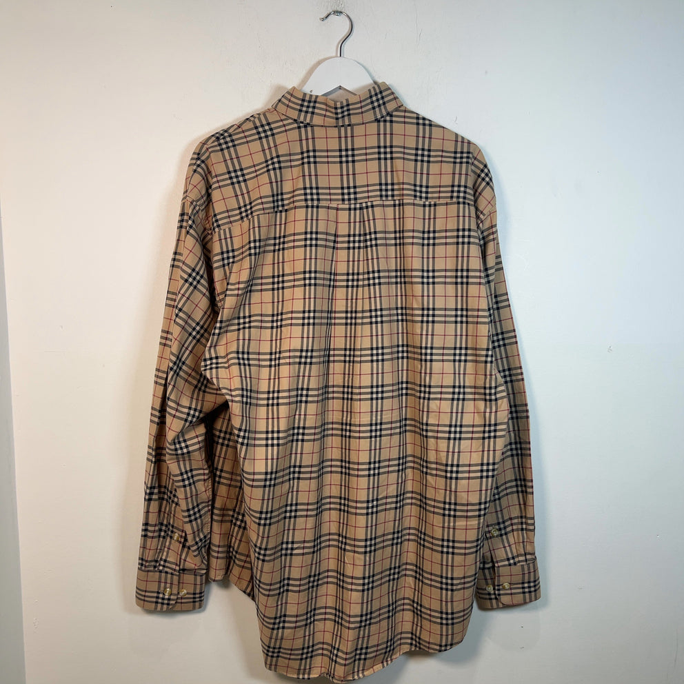 Burberry Vintage Check Plaid Button Up Shirt
