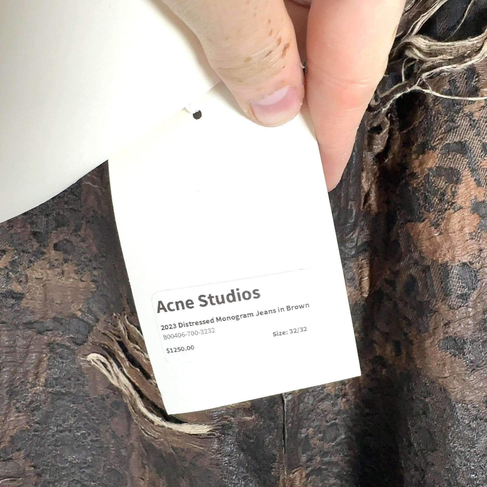 Acne Studios Distressed Monogram Jeans