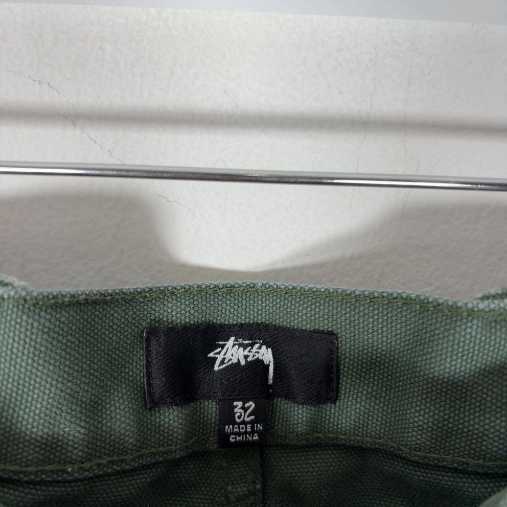 Stussy Green Canvas Double Knee Pants