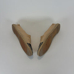 Chanel Leather Logo Espadrilles Flats