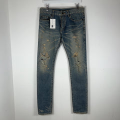 Saint Laurent Distressed Lightwash Skinny D02 Jeans